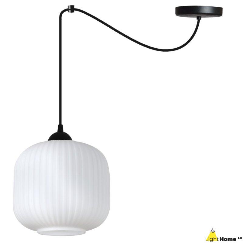 Lampa wisząca sufitowa żyrandol RIFFLE czarny pająk loft pojedynczy do łazienki kuchni