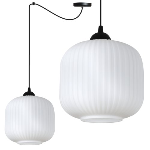 Lampa wisząca sufitowa żyrandol RIFFLE czarny pająk loft pojedynczy do łazienki kuchni