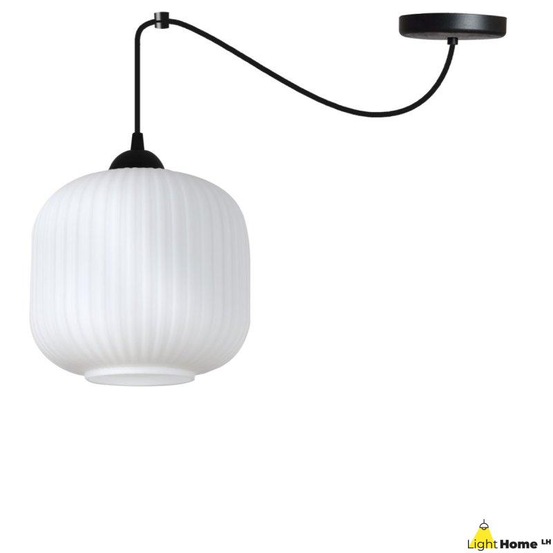 Lampa wisząca sufitowa żyrandol RIFFLE czarny pająk loft pojedynczy do łazienki kuchni