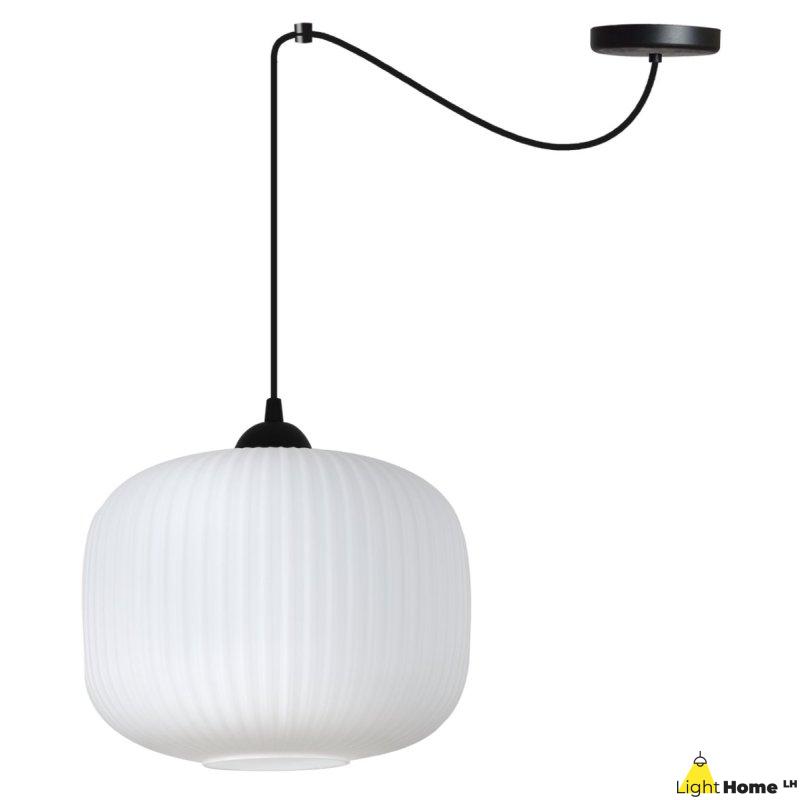 Lampa wisząca sufitowa żyrandol RIFFLE czarny pająk loft pojedynczy nad stół i wyspę E27