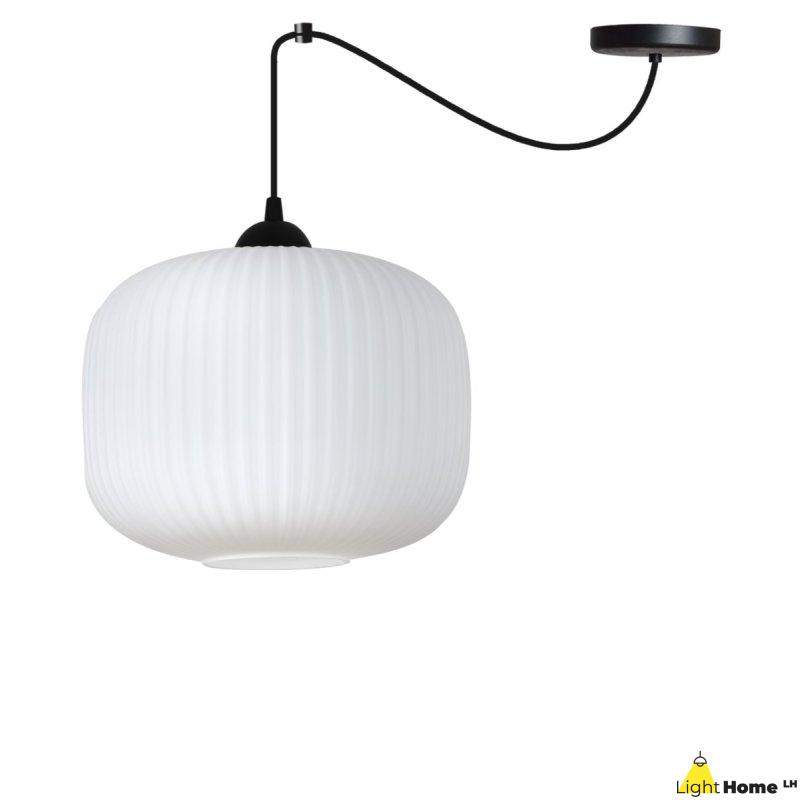 Lampa wisząca sufitowa żyrandol RIFFLE czarny pająk loft pojedynczy nad stół i wyspę E27