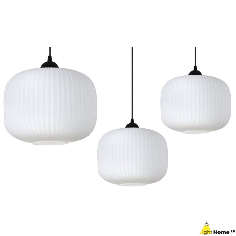 Lampa wisząca sufitowa żyrandol RIFFLE czarny pająk loft pojedynczy nad stół i wyspę E27