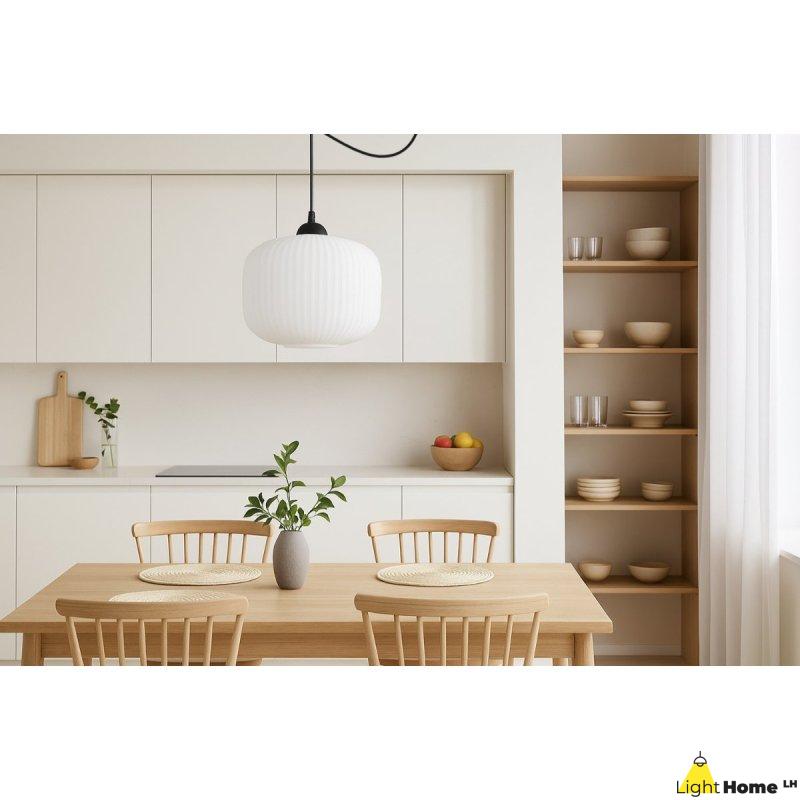 Lampa wisząca sufitowa żyrandol RIFFLE czarny pająk loft pojedynczy nad stół i wyspę E27