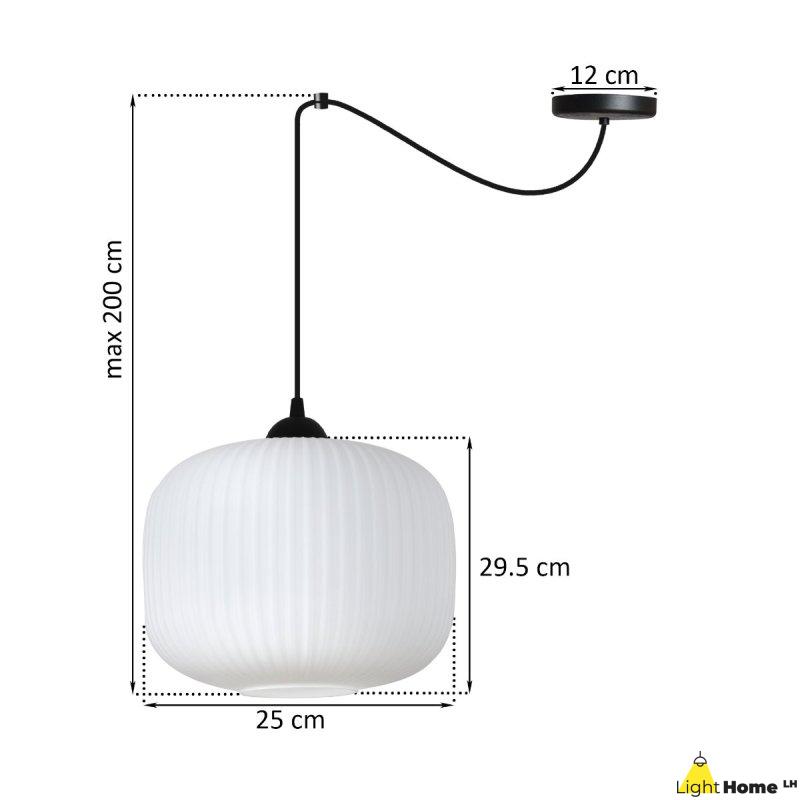 Lampa wisząca sufitowa żyrandol RIFFLE czarny pająk loft pojedynczy nad stół i wyspę E27
