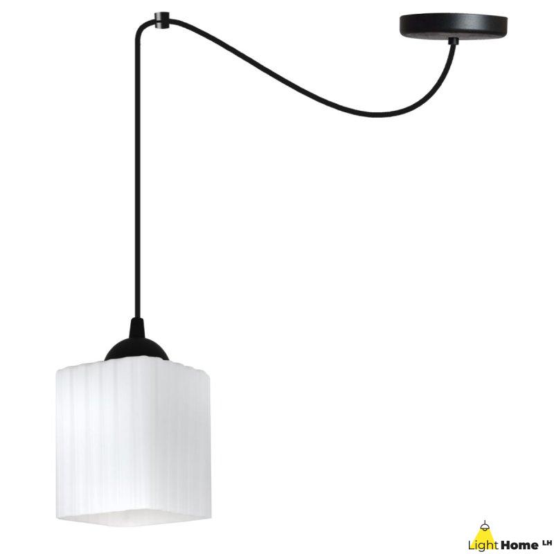 Lampa wisząca sufitowa żyrandol RIFFLE czarny pająk loft pojedynczy do salonu kuchni