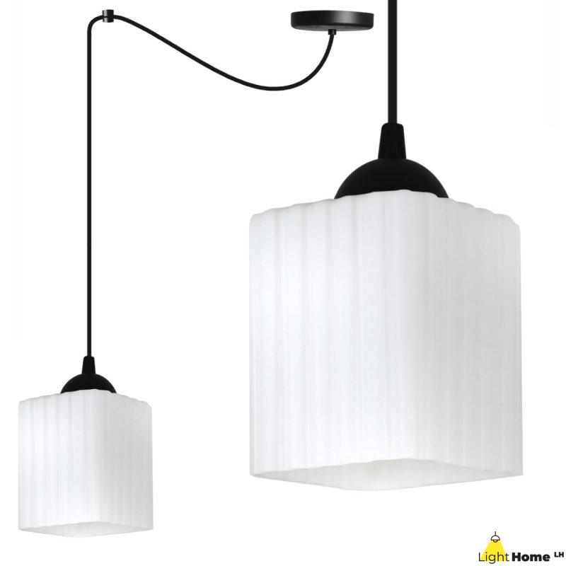 Lampa wisząca sufitowa żyrandol RIFFLE czarny pająk loft pojedynczy do salonu kuchni