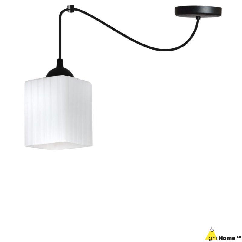 Lampa wisząca sufitowa żyrandol RIFFLE czarny pająk loft pojedynczy do salonu kuchni