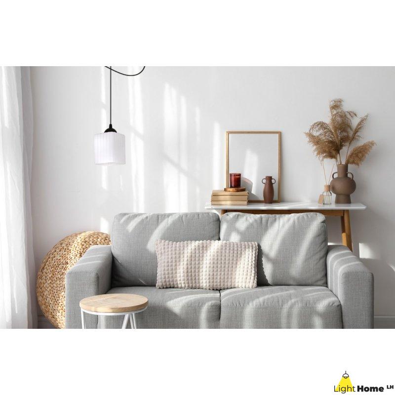 Lampa wisząca sufitowa żyrandol RIFFLE czarny pająk loft pojedynczy do salonu kuchni
