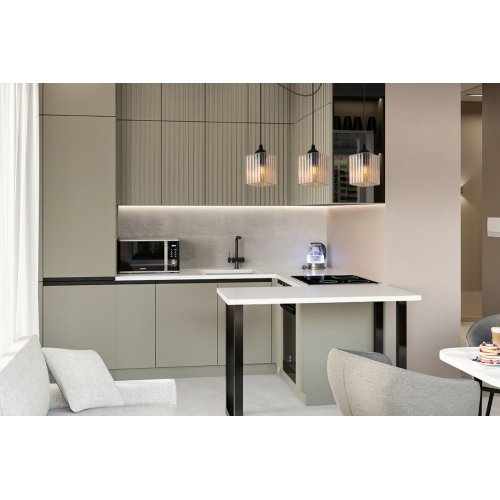 Lampa wisząca sufitowa żyrandol miodowy RIFFLE czarny pająk loft glamour nad stół i wyspę E27