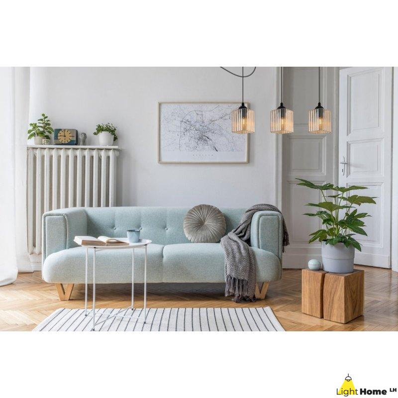 Lampa wisząca sufitowa żyrandol miodowy RIFFLE czarny pająk loft glamour nad stół i wyspę E27