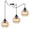 Lampa wisząca sufitowa żyrandol miodowy COSTA czarny pająk loft do łazienki kuchni
