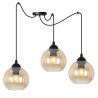 Lampa wisząca sufitowa żyrandol miodowy COSTA czarny pająk loft do łazienki kuchni