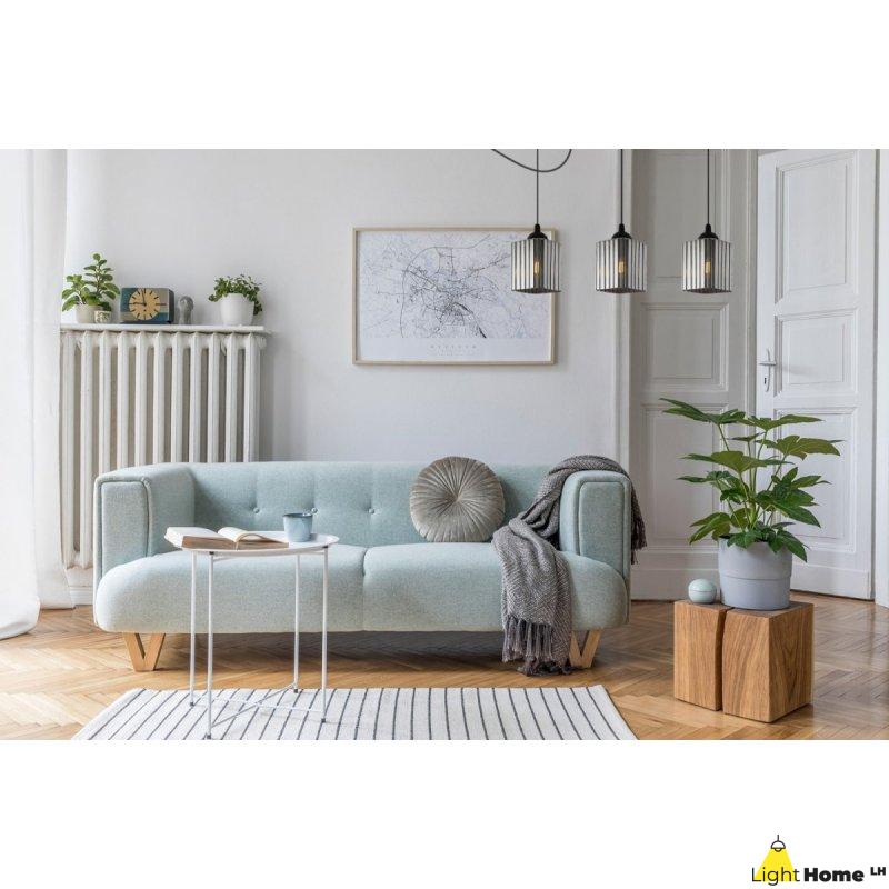 Lampa wisząca sufitowa żyrandol grafitowy RIFFLE czarny pająk loft do łazienki kuchni