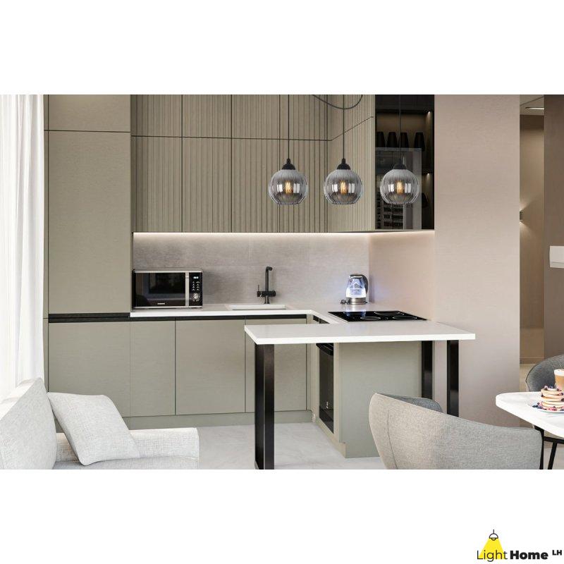 Lampa wisząca sufitowa żyrandol grafitowy COSTA czarny pająk loft glamour nad stół i wyspę E27