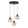 Lampa wisząca sufitowa żyrandol potrójny COSTA szklany nowoczesny kula glamour