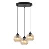 Lampa wisząca sufitowa żyrandol potrójny COSTA szklany nowoczesny kula glamour