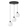 Lampa wisząca sufitowa żyrandol potrójny COSTA szklany kula glamour nad stół i wyspę E27