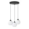 Lampa wisząca sufitowa żyrandol potrójny COSTA szklany kula glamour nad stół i wyspę E27
