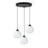 Lampa wisząca sufitowa żyrandol potrójny COSTA szklany kula glamour nad stół i wyspę E27