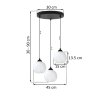 Lampa wisząca sufitowa żyrandol potrójny COSTA szklany kula glamour nad stół i wyspę E27