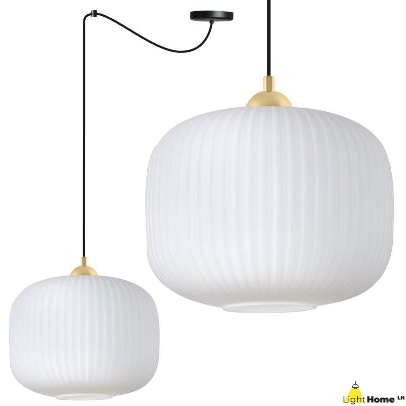 Lampa wisząca sufitowa żyrandol RIFFLE czarny pająk loft do łazienki kuchni biały szklany walec