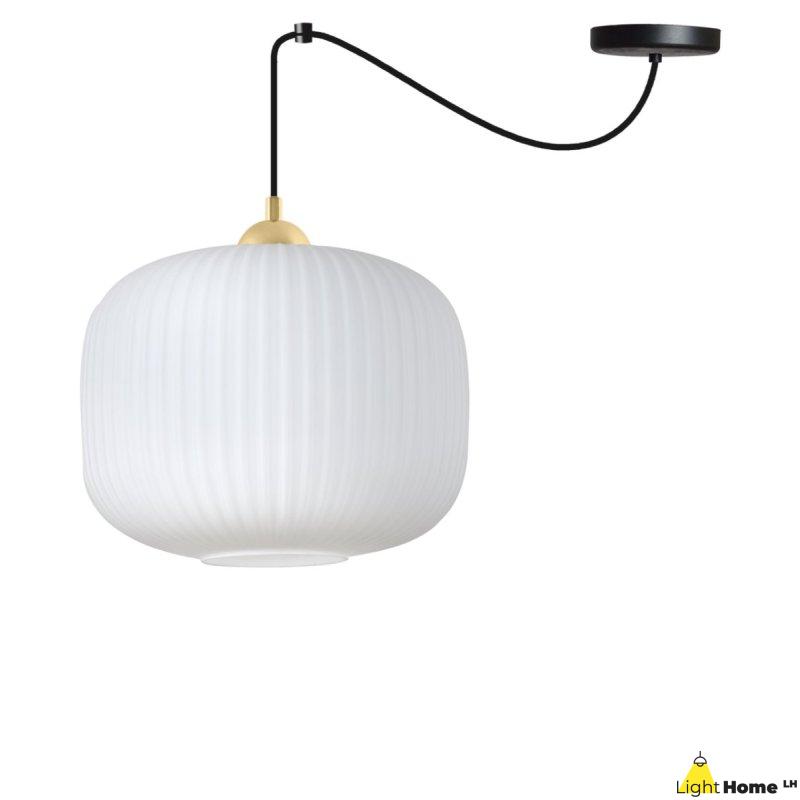 Lampa wisząca sufitowa żyrandol RIFFLE czarny pająk loft do łazienki kuchni biały szklany walec