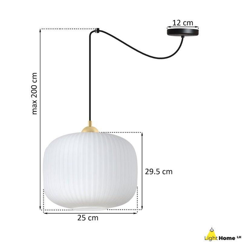 Lampa wisząca sufitowa żyrandol RIFFLE czarny pająk loft do łazienki kuchni biały szklany walec