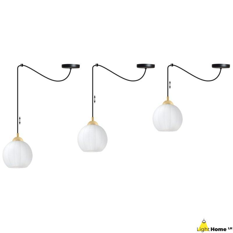 Lampa wisząca sufitowa żyrandol COSTA czarny pająk loft nad stół i wyspę E27 nowoczesny
