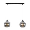 Lampa wisząca sufitowa żyrandol grafitowy podwójny COSTA szklany kula nad stół i wyspę E27