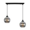 Lampa wisząca sufitowa żyrandol grafitowy podwójny COSTA szklany kula nad stół i wyspę E27