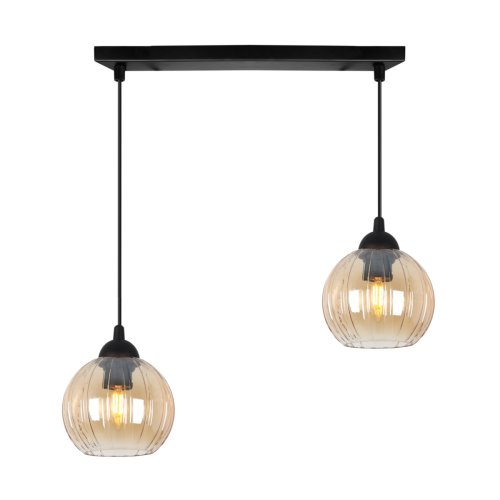 Lampa wisząca sufitowa żyrandol podwójny COSTA szklany nowoczesny kula glamour E27