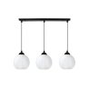Lampa wisząca sufitowa żyrandol potrójny COSTA szklany biała kula nad stół i wyspę E27