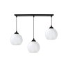 Lampa wisząca sufitowa żyrandol potrójny COSTA szklany biała kula nad stół i wyspę E27
