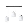 Lampa wisząca sufitowa żyrandol potrójny RIFFLE szklany nowoczesny białe klosze glamour