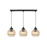 Lampa wisząca sufitowa żyrandol miodowy potrójny COSTA szklany kula nad stół do kuchni salonu