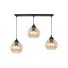 Lampa wisząca sufitowa żyrandol miodowy potrójny COSTA szklany kula nad stół do kuchni salonu