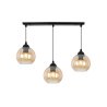 Lampa wisząca sufitowa żyrandol miodowy potrójny COSTA szklany kula nad stół do kuchni salonu