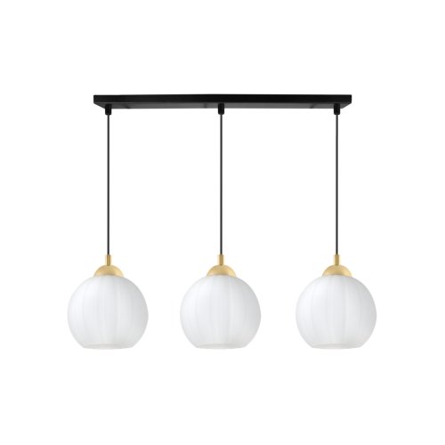 Lampa wisząca sufitowa żyrandol potrójny COSTA szklany kula do salonu kuchni glamour