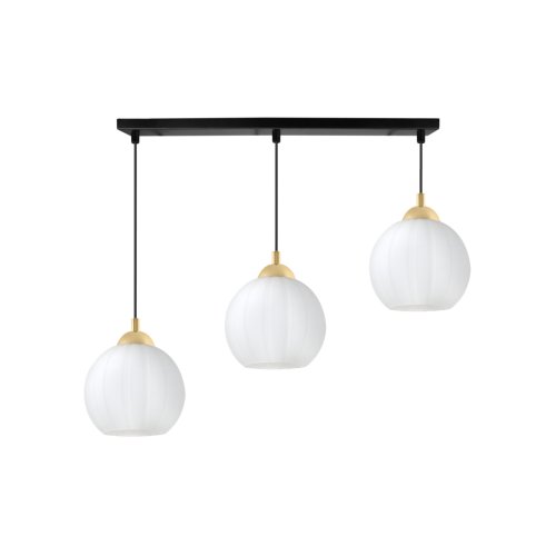 Lampa wisząca sufitowa żyrandol potrójny COSTA szklany kula do salonu kuchni glamour