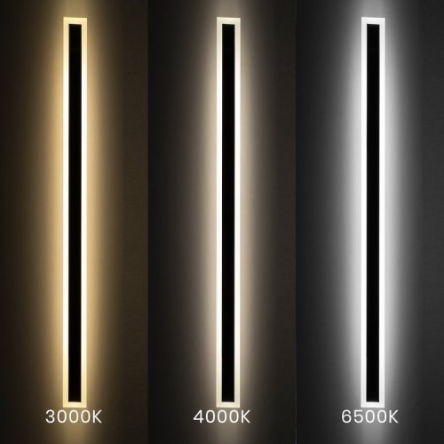 Lampa zewnętrzna ogrodowa kinkiet ścienny elewacyjny LED WOW 150cm czarny