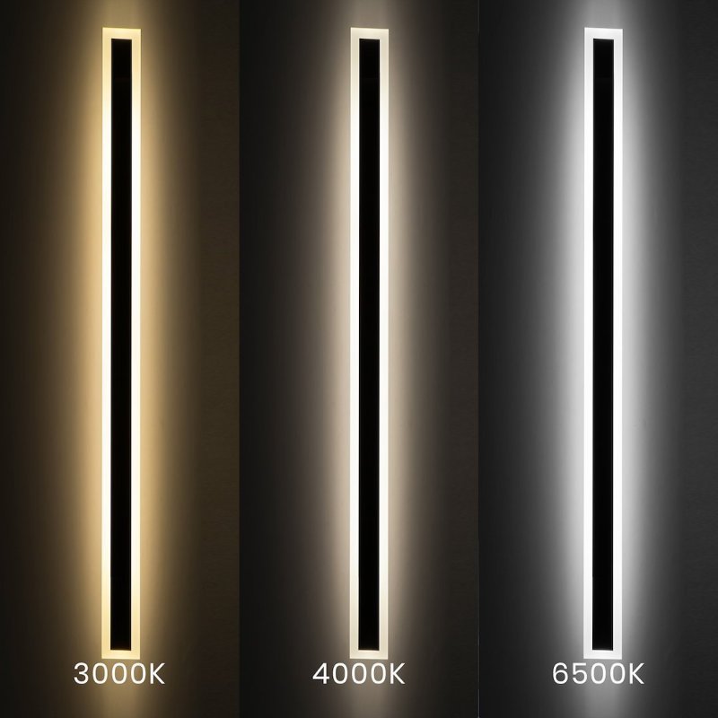 Lampa zewnętrzna ogrodowa kinkiet ścienny elewacyjny LED WOW 150cm czarny