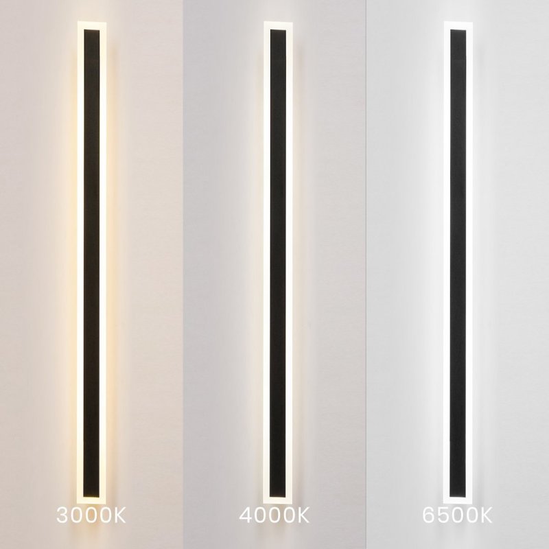 Lampa zewnętrzna ogrodowa kinkiet ścienny elewacyjny LED WOW 150cm czarny