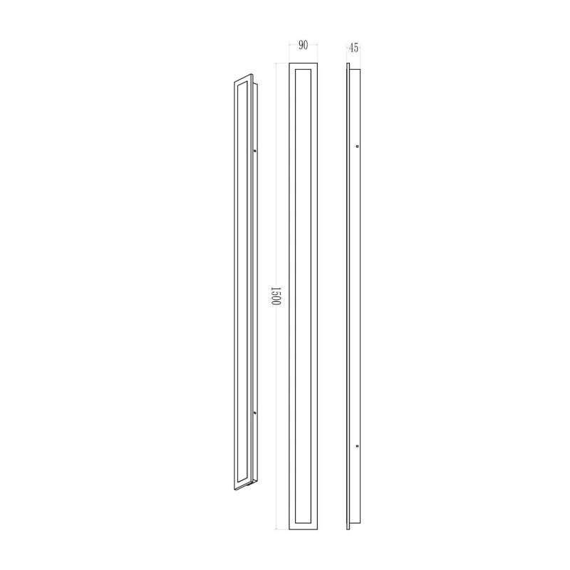 Lampa zewnętrzna ogrodowa kinkiet ścienny elewacyjny LED WOW 150cm czarny