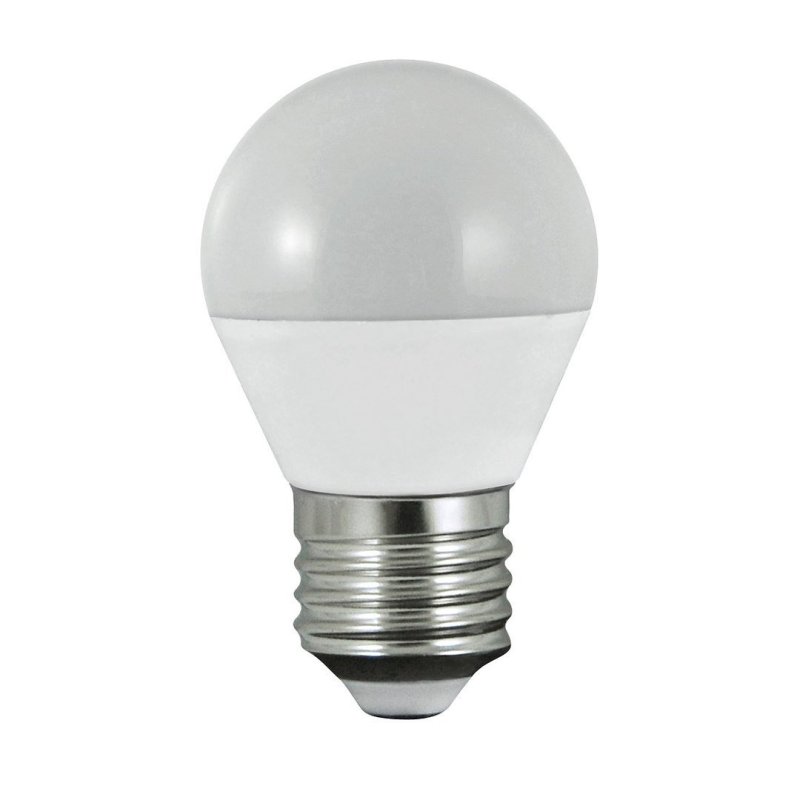 Żarówka LED E27 7W mleczna kulka G45 barwa zimna do biura kuchni warsztatu