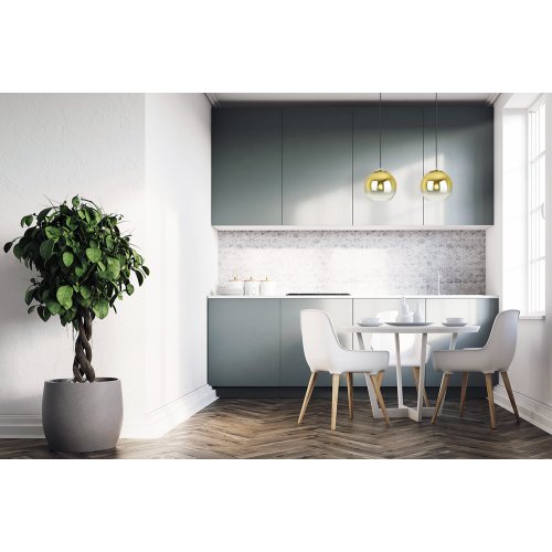 Klosz szklany złoty kula uniwersalny 20cm glamour z kolekcji BERGEN