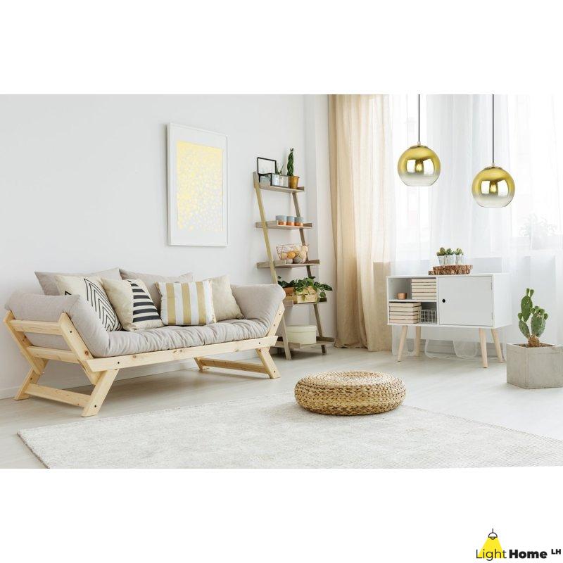 Klosz szklany złoty kula do lampy wiszącej sufitowej BERGEN GOLD 20cm glamour
