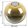 Klosz szklany złoty kula uniwersalny 20cm glamour z kolekcji BERGEN