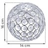 Klosz szklany uniwersalny kryształowy kula glamour 14cm z kolekcji CRYSTAL