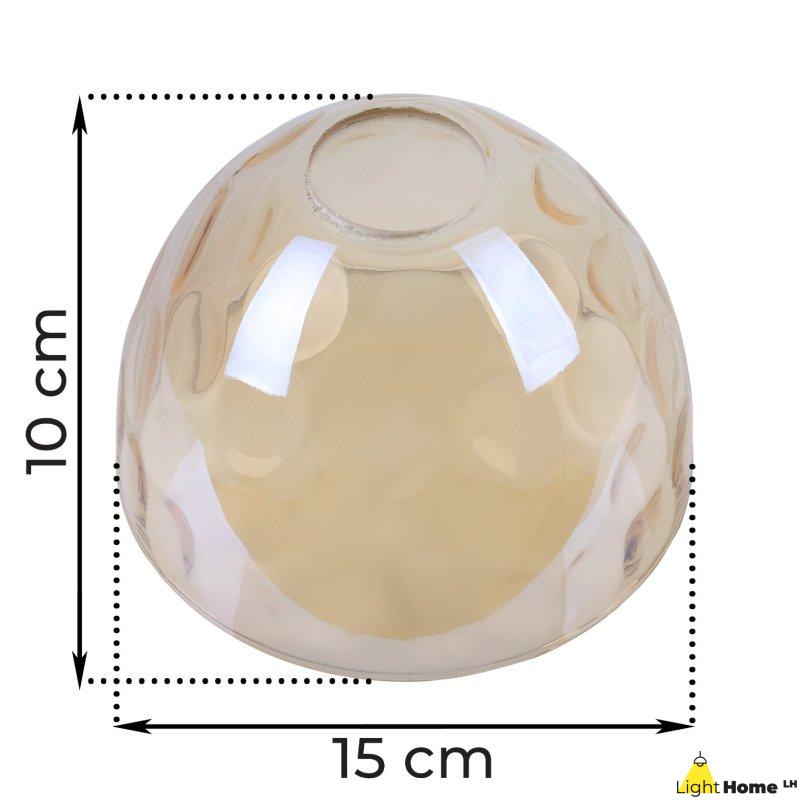 Klosz szklany do lampy wiszącej sufitowej VENICE miodowy misa 15cm