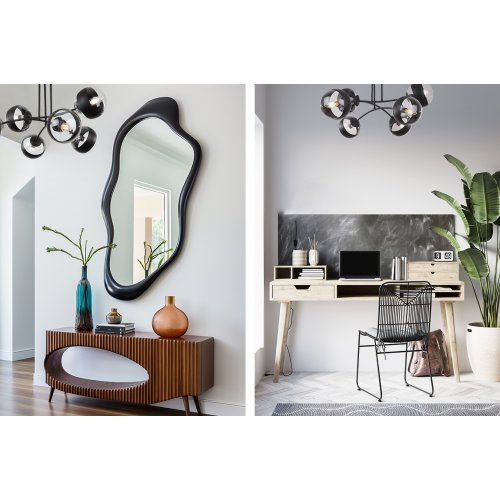 Klosz szklany do lampy uniwersalny czarna kula loft 15cm z kolekcji TOLEDO